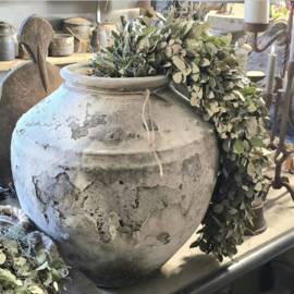 Oude Kruik met grote Toef Steeneik