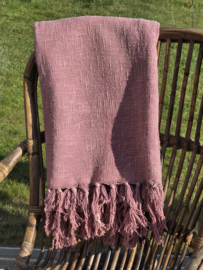 Linnen Katoenen Plaid Rosewood Pink