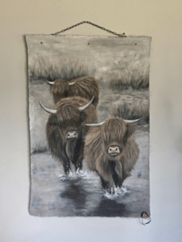 Kalkdoek met Groep Hooglanders