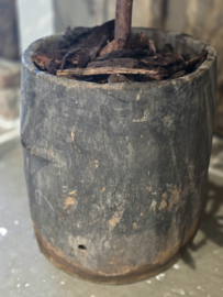 Authentieke Oude Houten Pot