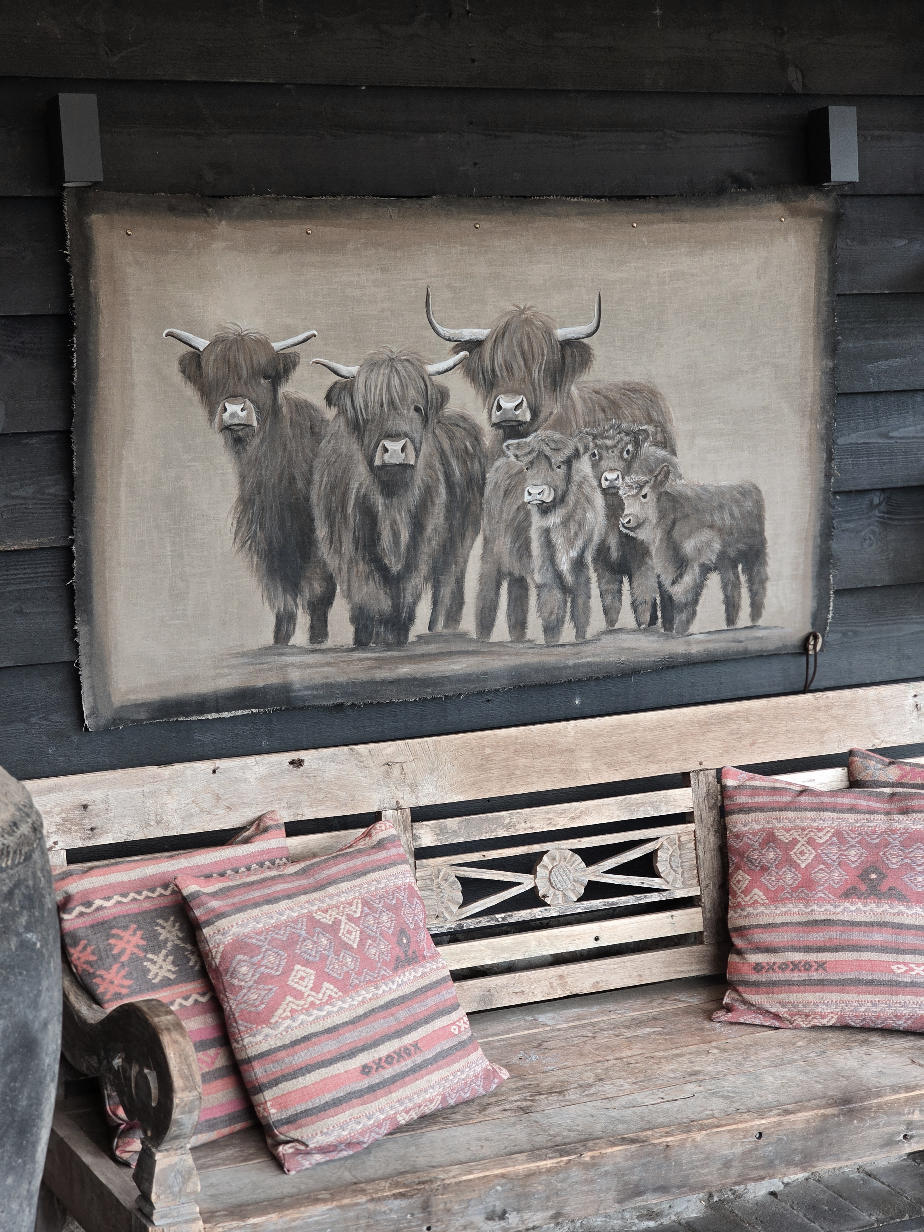 Kalkverfdoek Hooglanders XXL