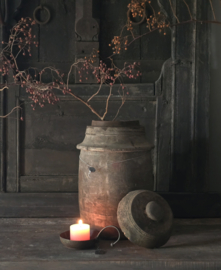 Unieke Houten Pot met Deksel