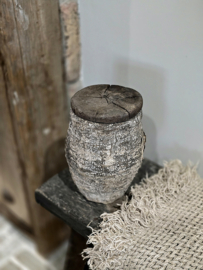 Authentieke Chinese Vismand  met Houten Deksel  S