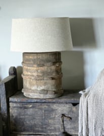 Authentieke Houten  Tonlamp met incl Kap