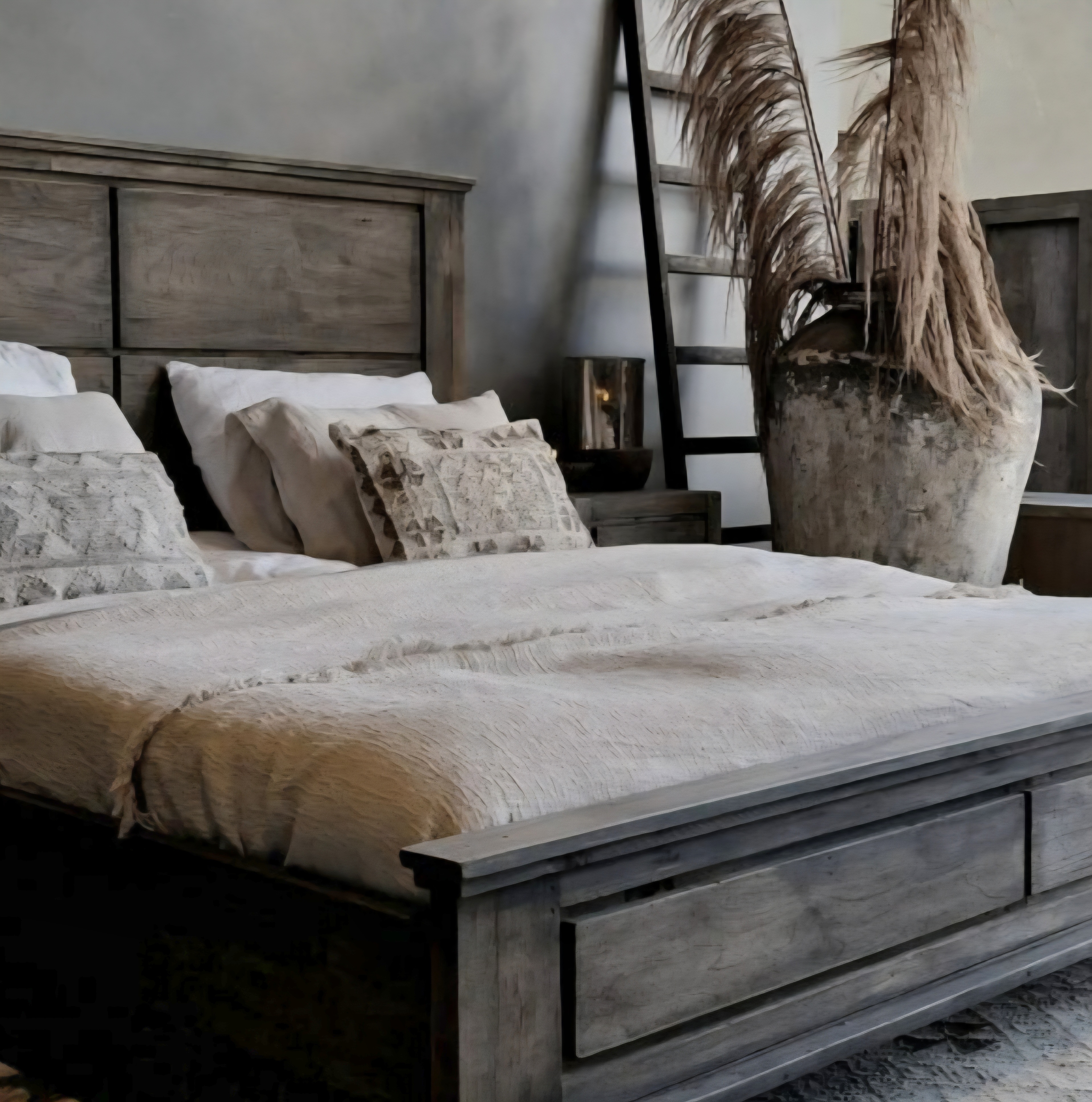 Houten Bed Brit 1.80 x 2mtr Antique