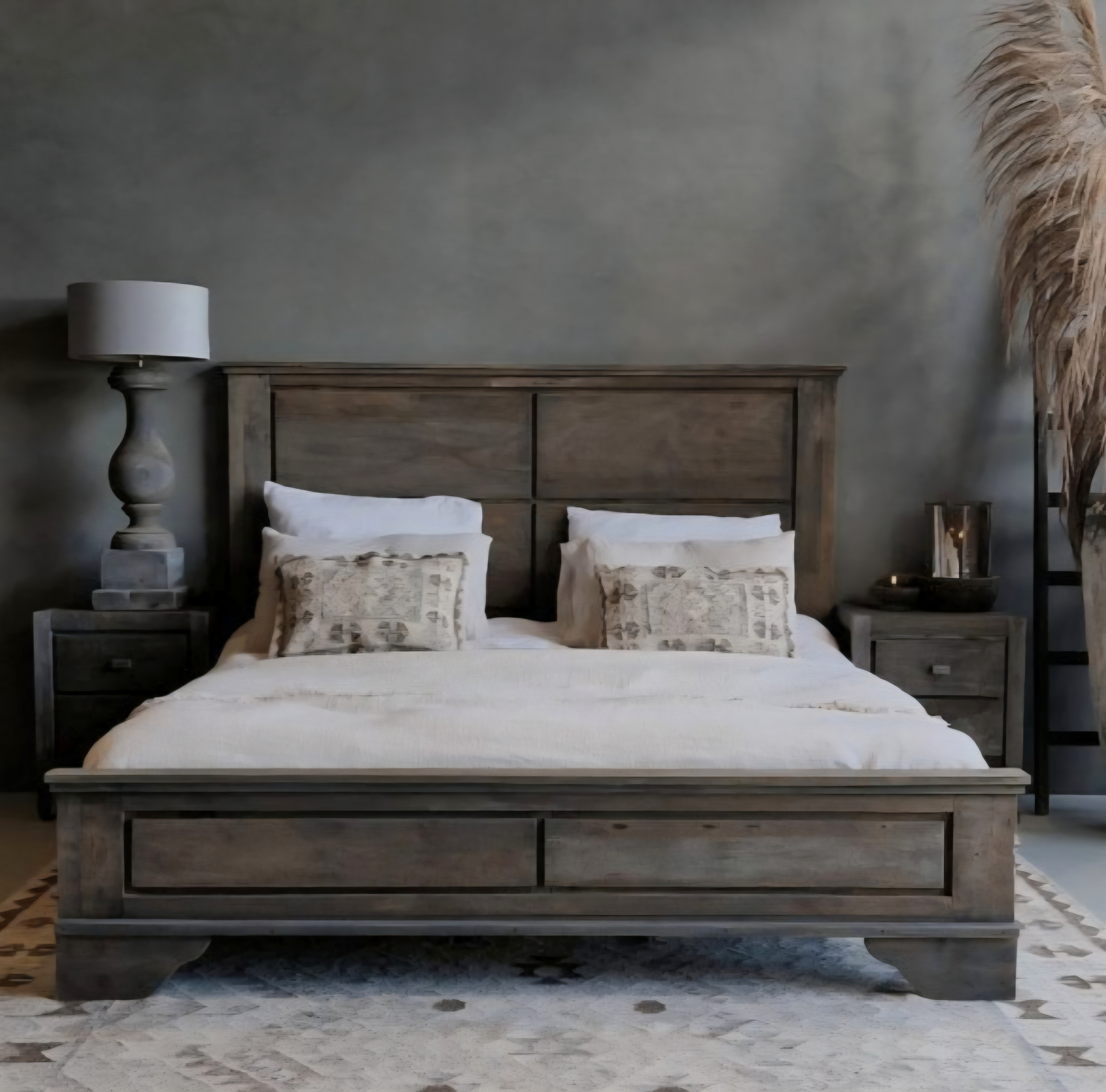 Houten Bed Brit 1.80 x 2mtr Antique