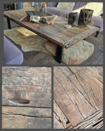 Robuuste Salontafel van Oud Doorleefd Hout