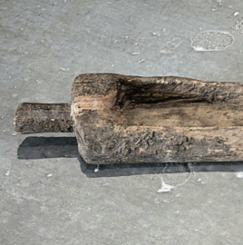 Oude Houten Trog met Handvat