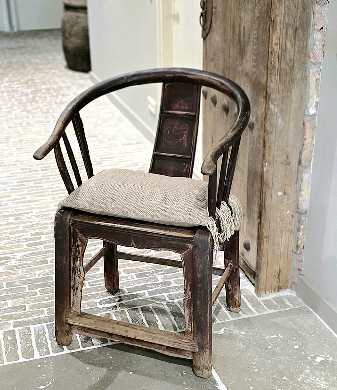 Oud Houten Chinese Stoel