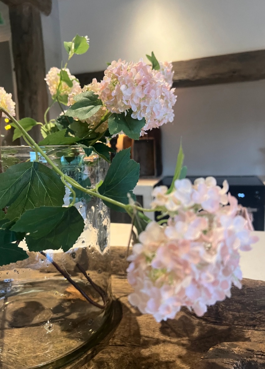 Kunsttak Sneeuwbal Wit Roze