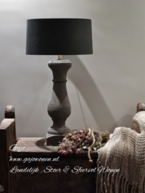 Houten Lamp met Betonlook