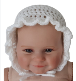 Baby mutsje bonnet wit