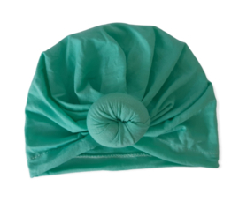 Turban muts mintgroen donut