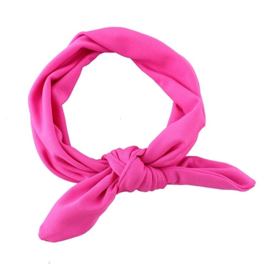 Wrap knoop haarband fel roze