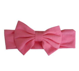 Haarband met grote strik roze