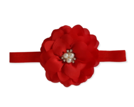Haarband rode  bloem