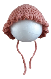 Baby mutsje oudroze bonnet