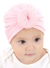 Mutsje donut turban roze