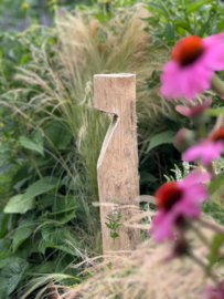 Houten tuinverlichting model Paarlo, rond 80 cm