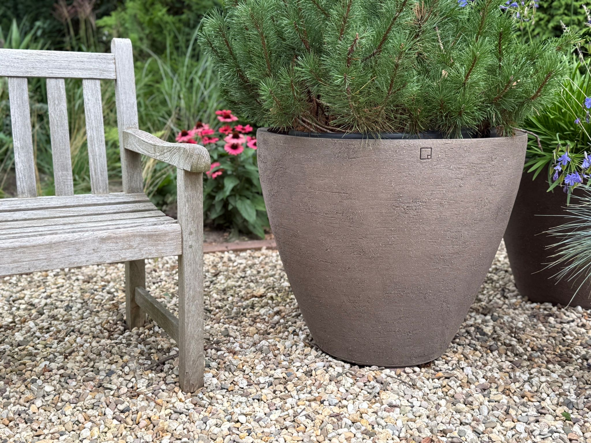 Atelier Vierkant A 60 ronde pot Grey