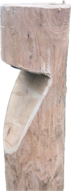 Houten tuinverlichting model Paarlo, rond 80 cm