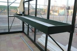 Zaaibak 236 cm aluminium in ralkleur 9005