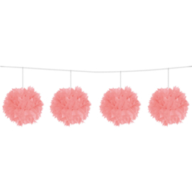 Roze Pompom Slinger 3 meter