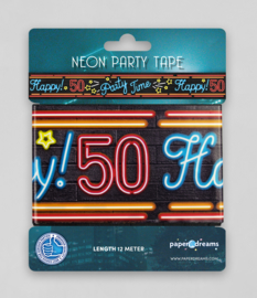 Neon party tape - 50 - 12 meter