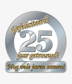 Huldeschild 25 jaar getrouwd