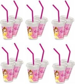 Disney Prinsessen milkshake bekers - 12 stuks