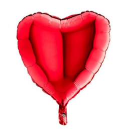 Folieballon hart rood - 46 cm
