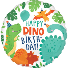 Folieballon Happy Dino Birthday - 45 cm