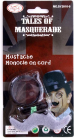 Detective Sherlock Holmes Monocle met snor