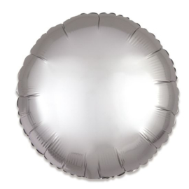 Folieballon rond satin platina (43cm)