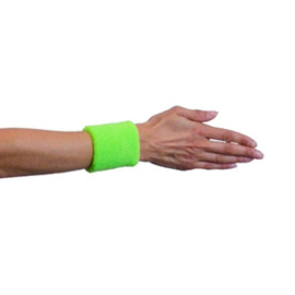 Polsband neon groen 2 stuks