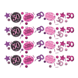 Confetti sparkling pink '50' (34gr)