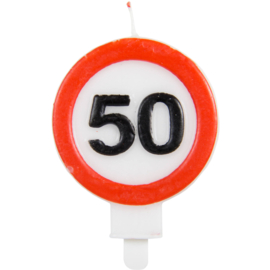 Kaars 50 Jaar Verkeersbord