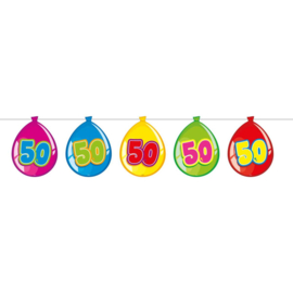 50 Jaar Birthday Ballonnen Slinger - 10 meter
