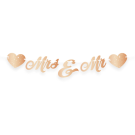 Bruiloft Rosé Goud Letterslinger Just Married