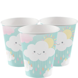 Bekers Sunshine baby shower 8 stuks