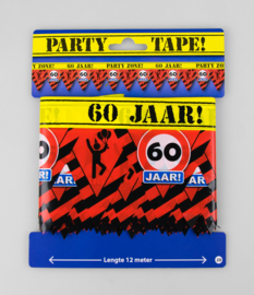 60 Jaar Afzetlint  - Party Tape 12 meter