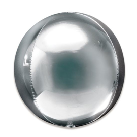 Folieballon Orbz zilver - 40 cm