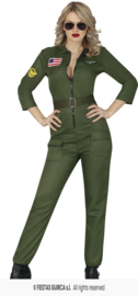 Kostuum / Jumpsuit Piloot Groen
