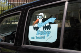 Raamsticker Baby on Board Jongen