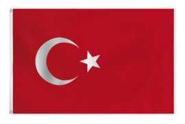 Vlag Turkije 90 x 150 cm polyester rood/wit