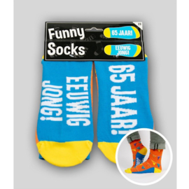 Sokken - Funny socks - 65 jaar! Party Time!