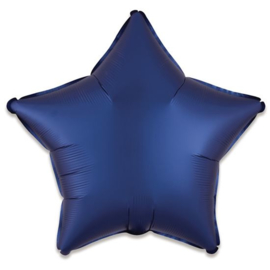 Folieballon ster satin navyblauw (43cm)