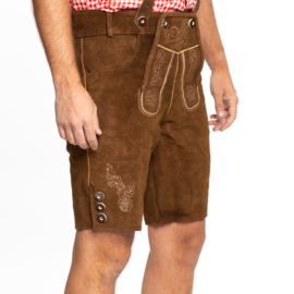 Lederhose Ralf Kort Donkerbruin