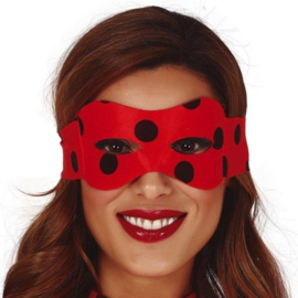 Masker Ladybug dames polyester rood/zwart one-size