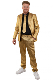 Goud metallic kostuum 3-delig